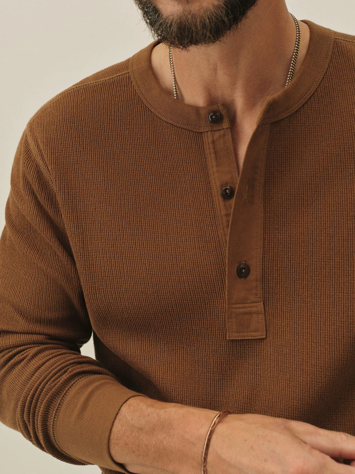 Cacao Vintage Thermal Henley