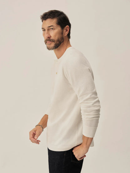 Natural Vintage Thermal Henley
