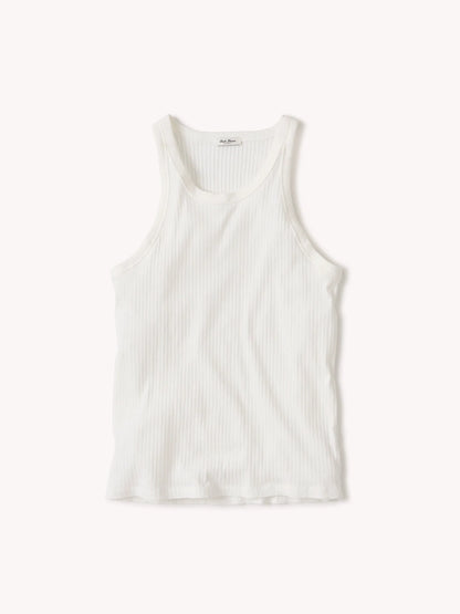 White Slingshot Cotton Tank