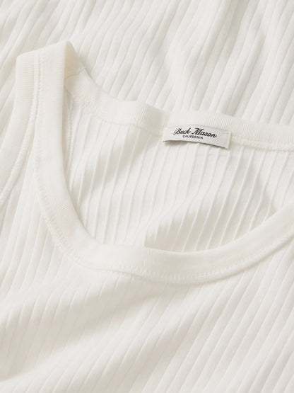 White Slingshot Cotton Tank