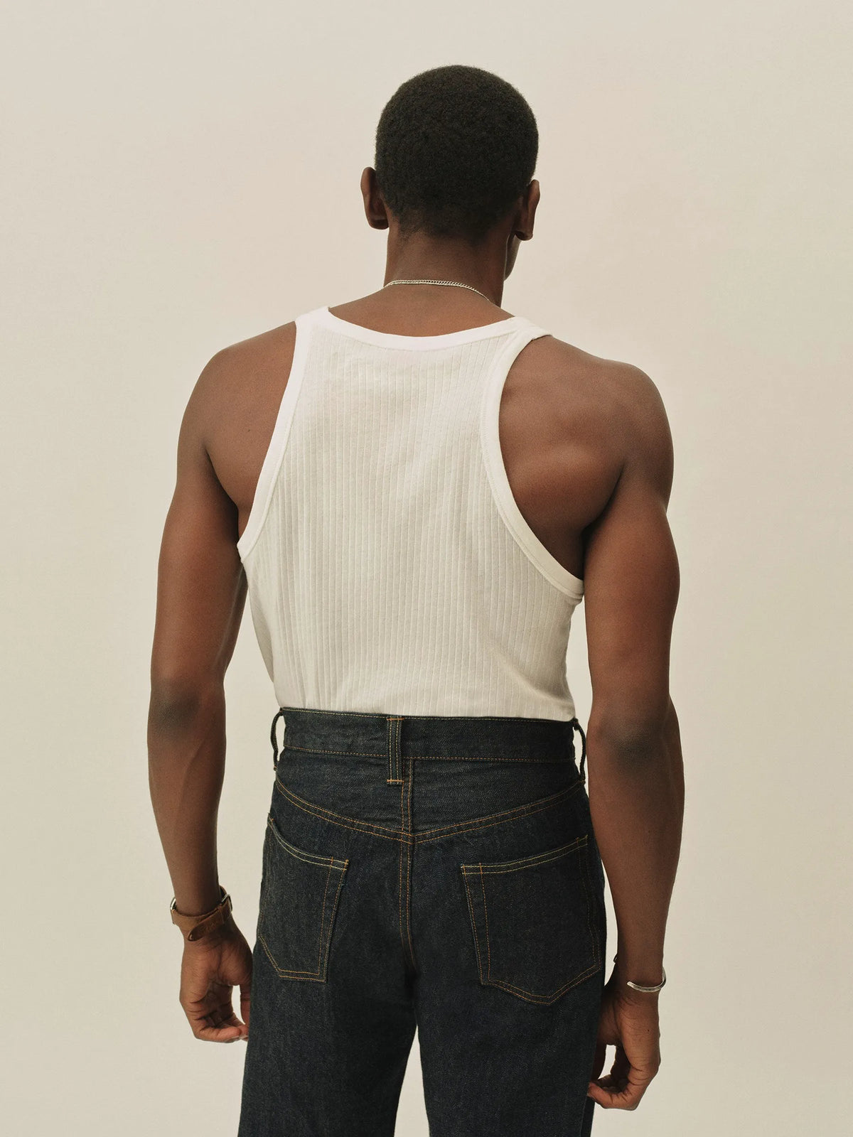 White Slingshot Cotton Tank