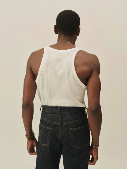 White Slingshot Cotton Tank