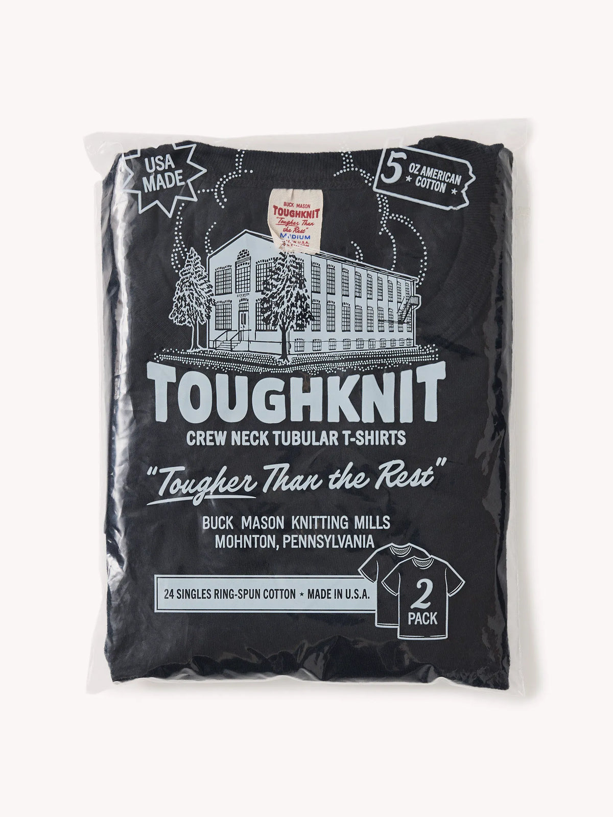 Black Toughknit Tubular Tee 2-Pack