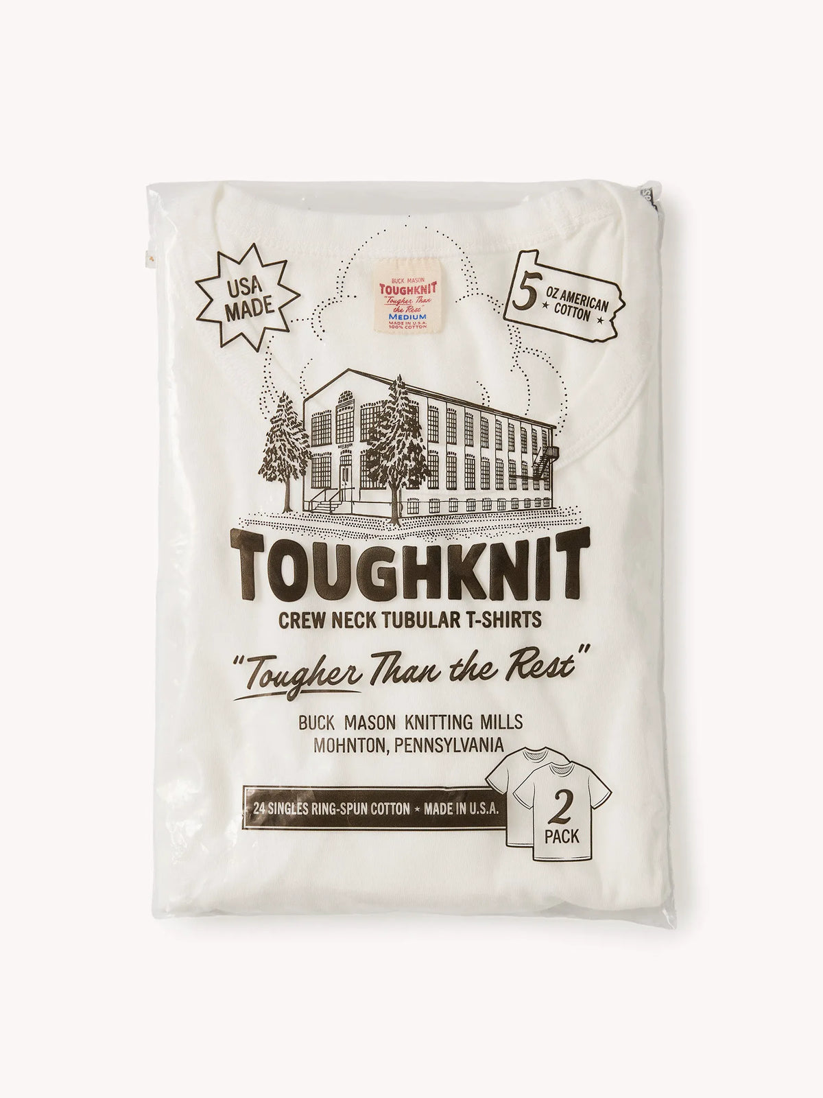 White Toughknit Tubular Tee 2-Pack