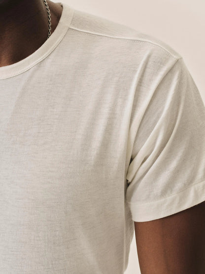 White Japanese Cool Cashmere Knit Tee