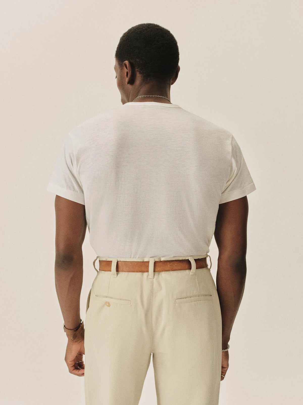 White Japanese Cool Cashmere Knit Tee