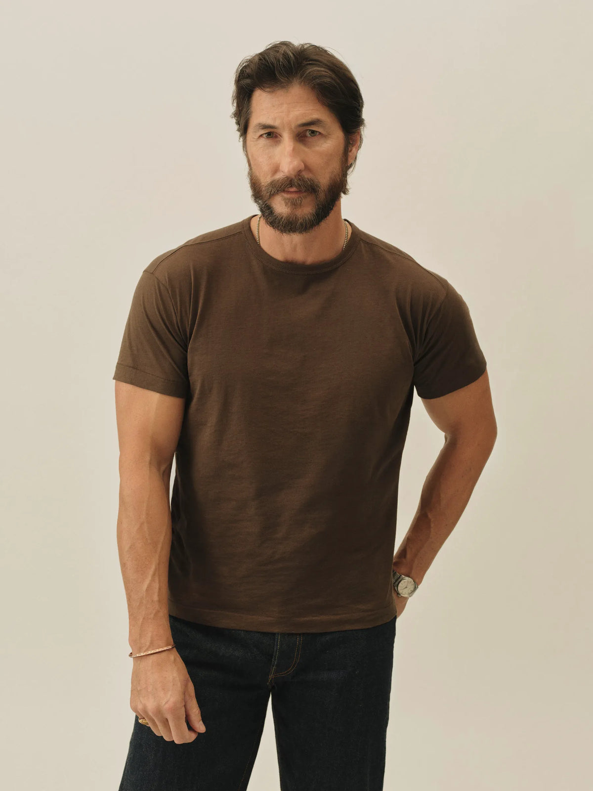 Coffee Japanese Cool Cashmere Knit Tee