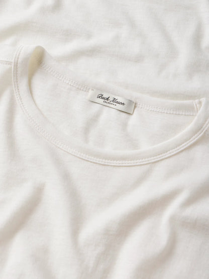White Japanese Cool Cashmere Knit Tee