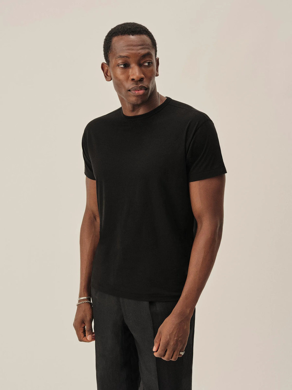 Black Japanese Cool Cashmere Knit Tee