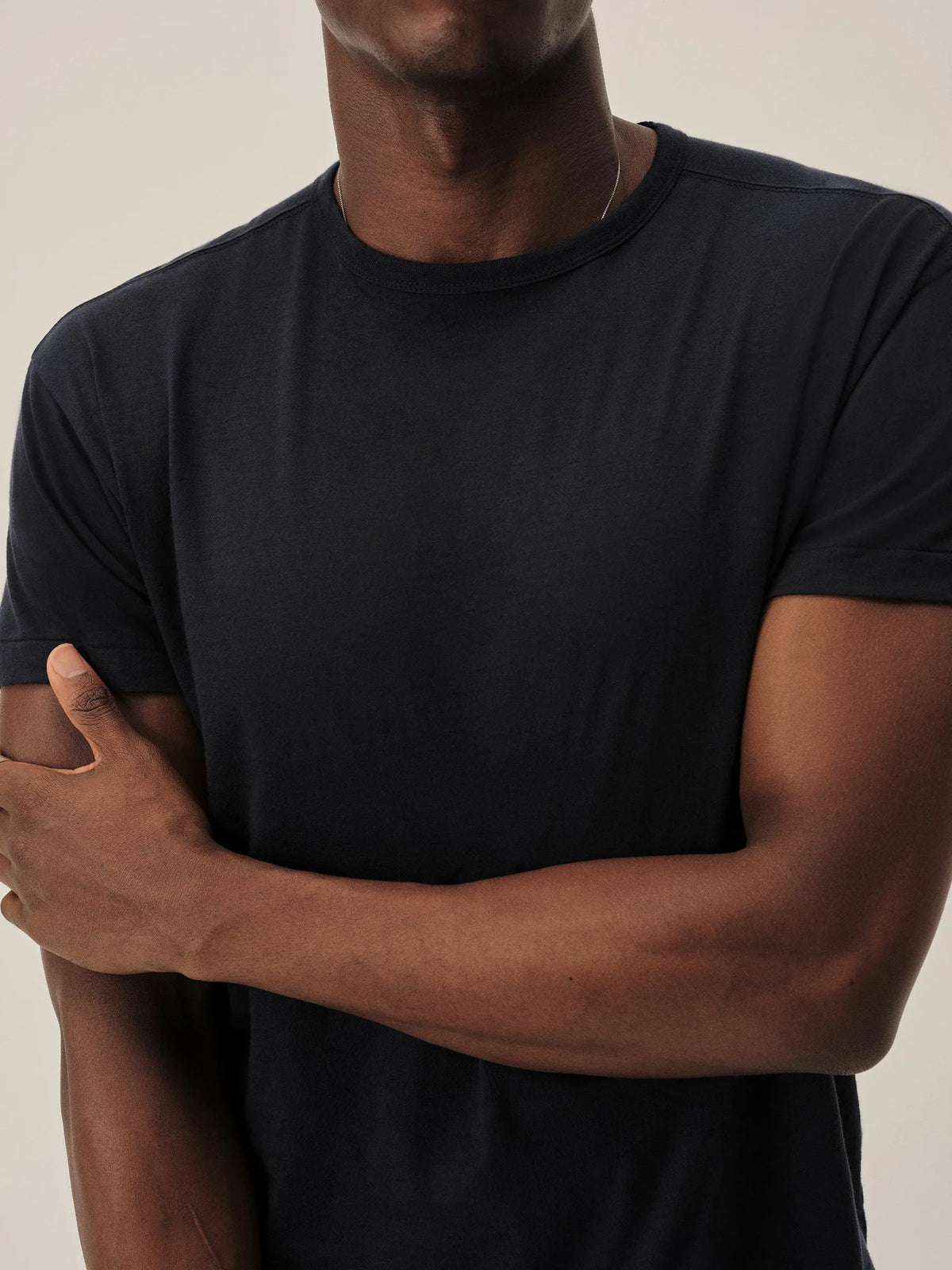 Dress Navy Japanese Cool Cashmere Knit Tee