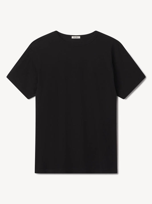 Black Japanese De-Luxe Cotton Linen Knit Tee
