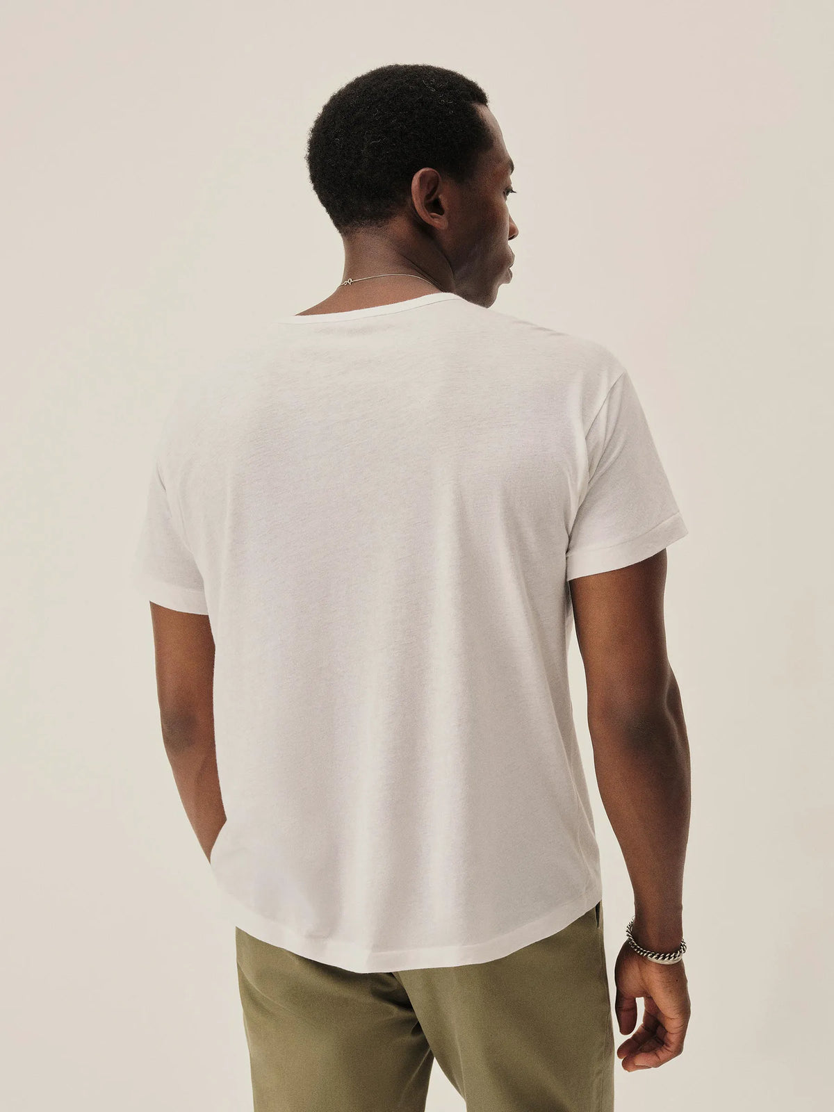 White Japanese De-Luxe Cotton Linen Knit Tee