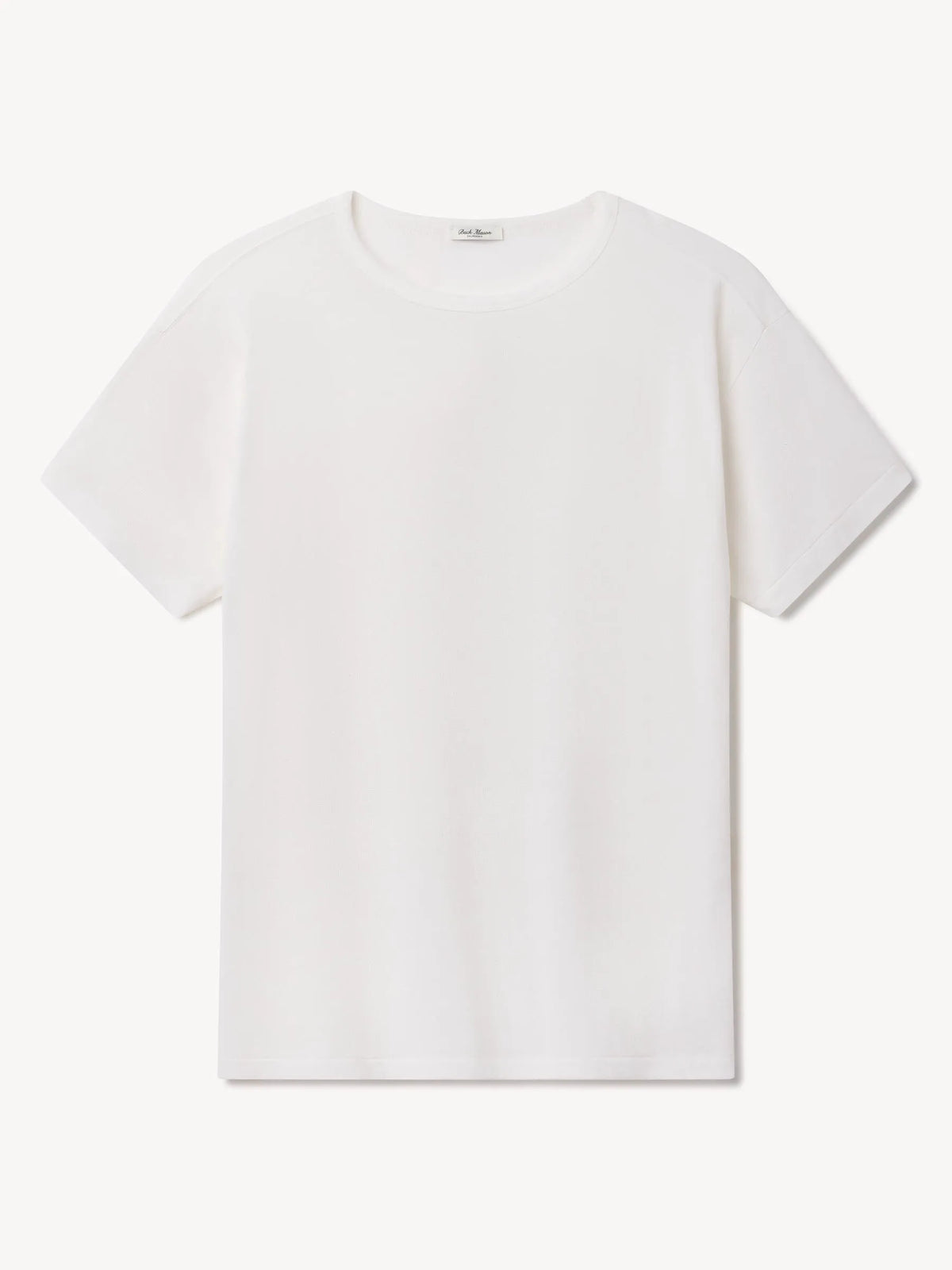 White Japanese De-Luxe Cotton Linen Knit Tee