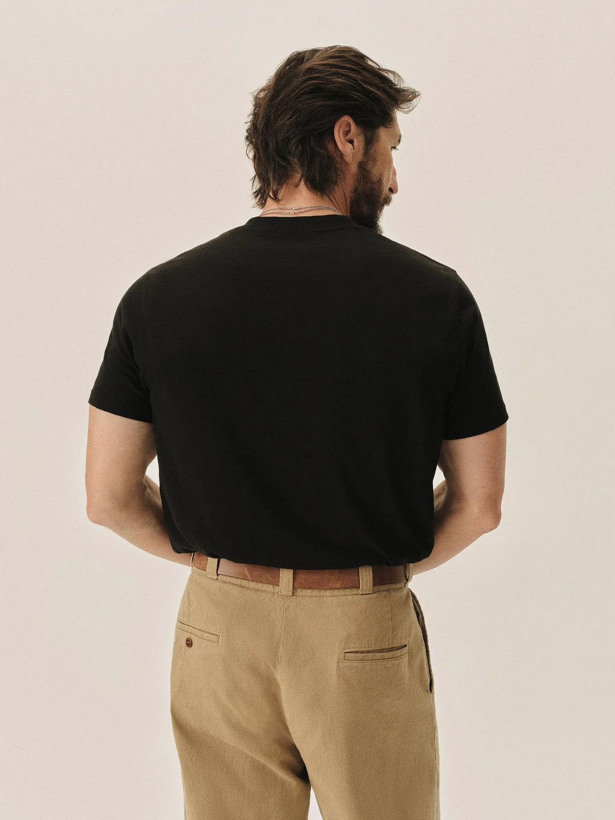 Black Pima Classic V-Neck Tee