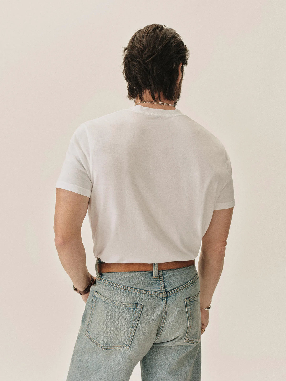 White Pima Classic V-Neck Tee