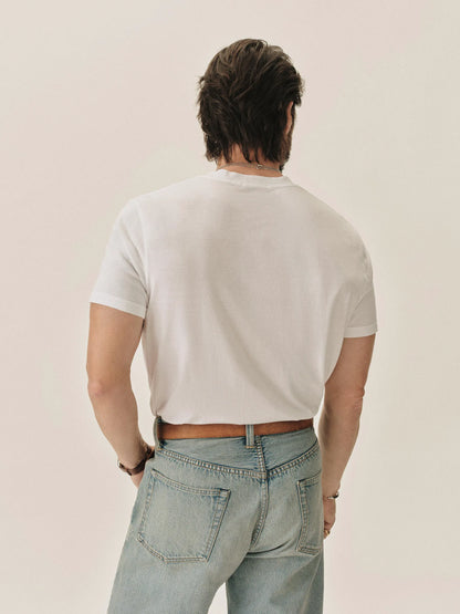 White Pima Classic V-Neck Tee