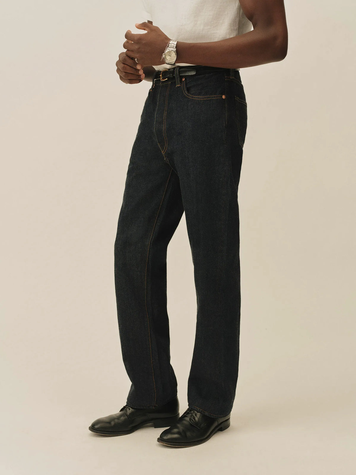 D018 Japanese Loomstate Selvedge Full Saddle Jean