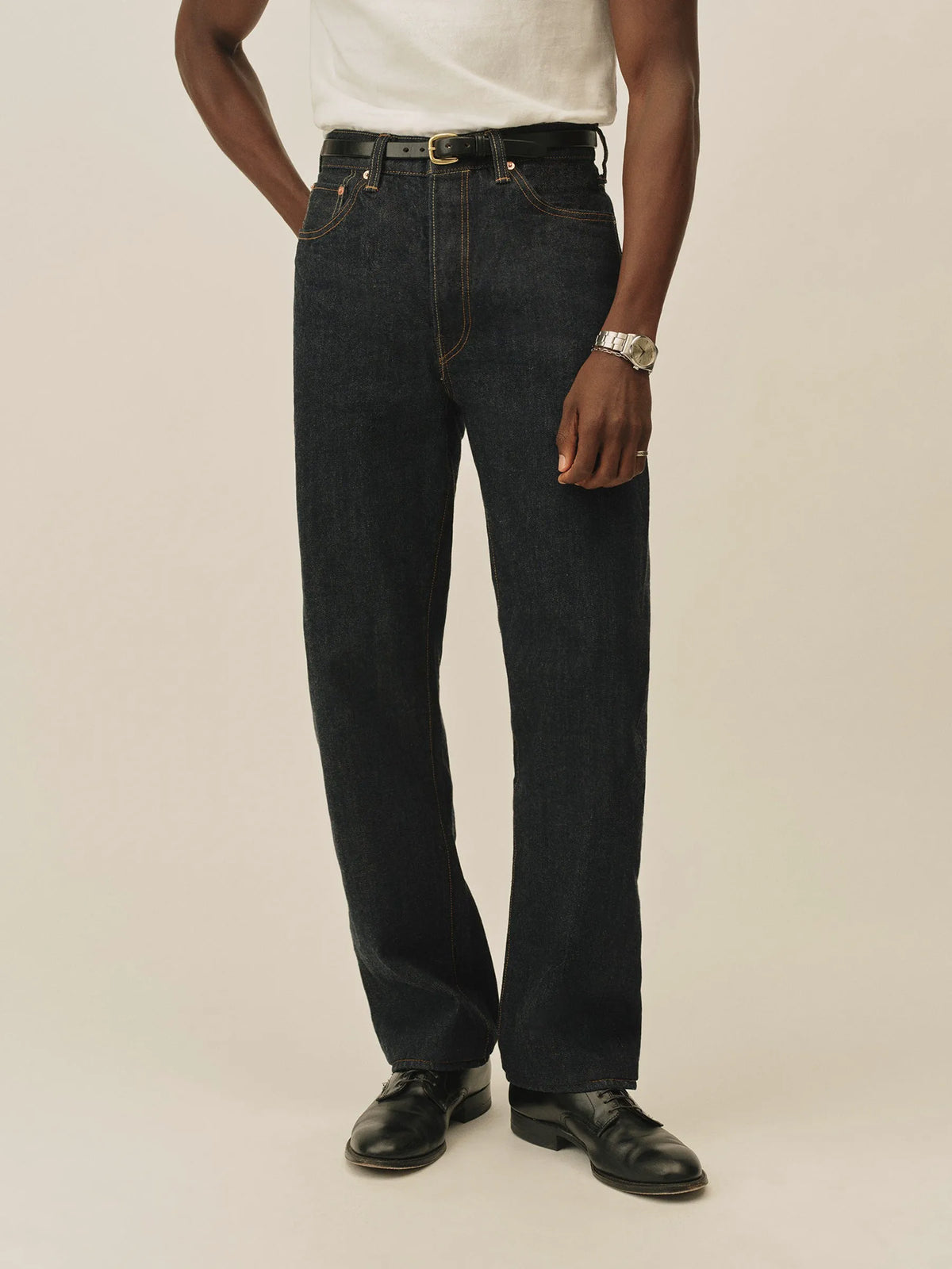 D018 Japanese Loomstate Selvedge Full Saddle Jean