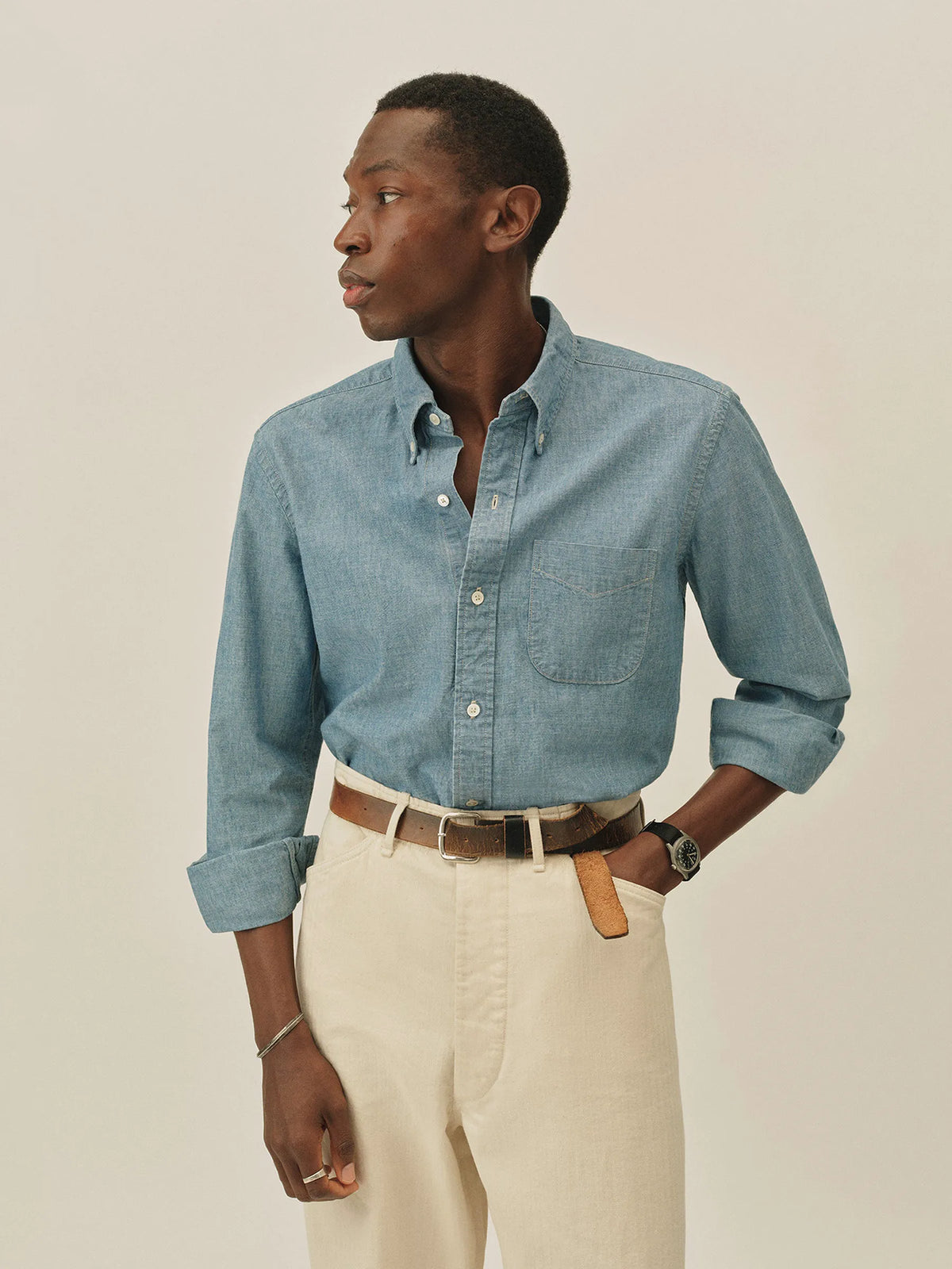M090 Japanese Chambray Bd Shirt