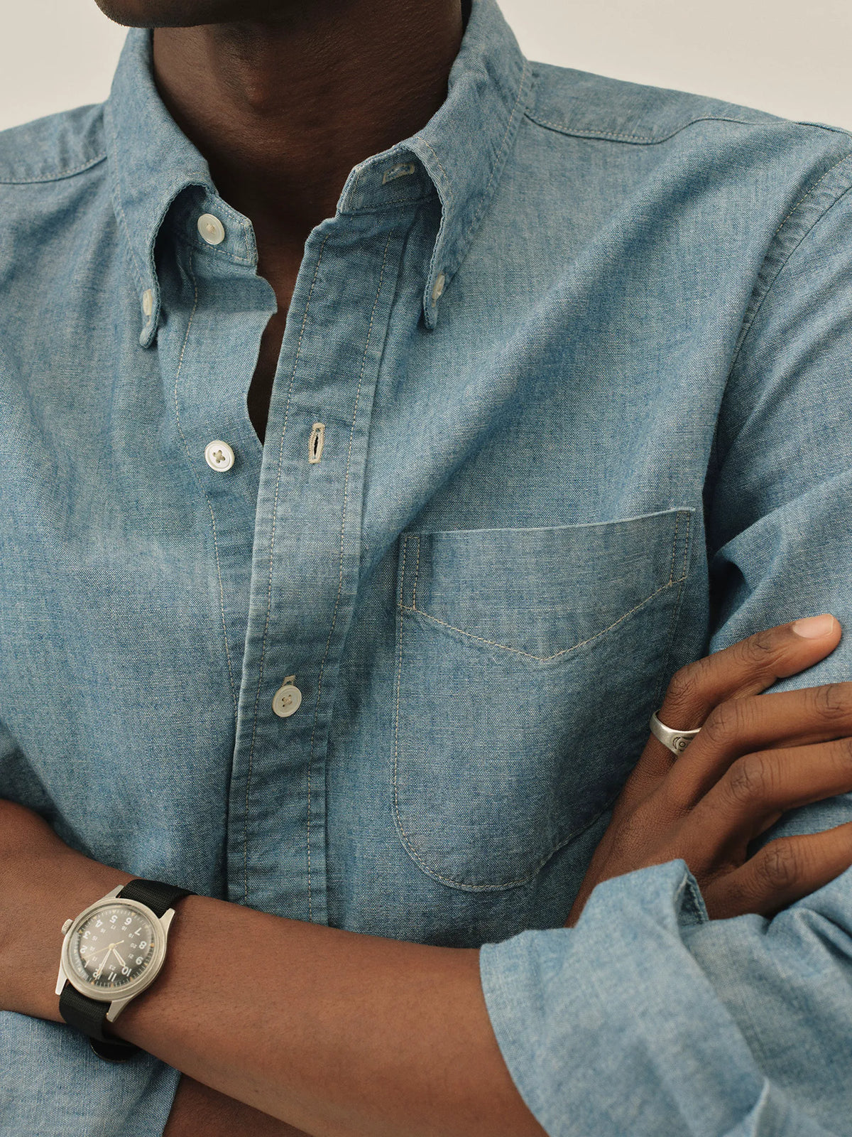 M090 Japanese Chambray Bd Shirt