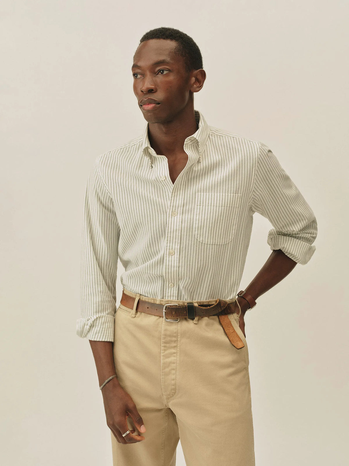 Bench Green Lane Stripe California Oxford BD Shirt