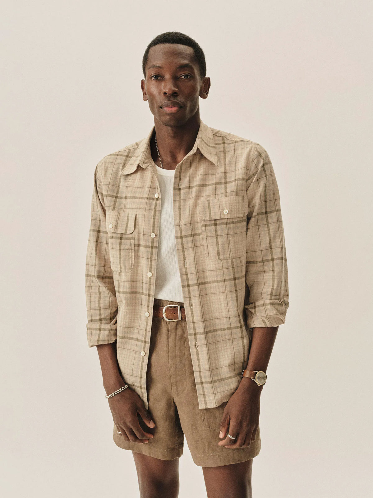 Trail Plaid Breeze Cotton Linen Ls Shirt