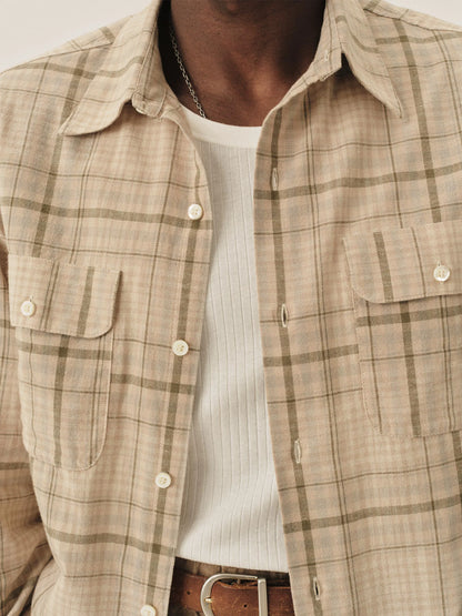 Trail Plaid Breeze Cotton Linen Ls Shirt