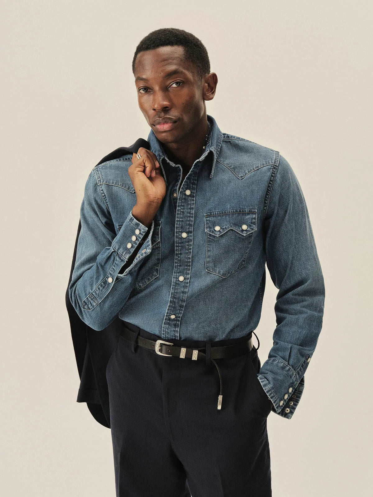M085 Japanese Denim Sawtelle Sawtooth Western Shirt