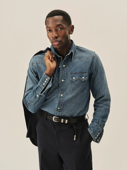 M085 Japanese Denim Sawtelle Sawtooth Western Shirt