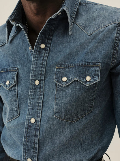 M085 Japanese Denim Sawtelle Sawtooth Western Shirt