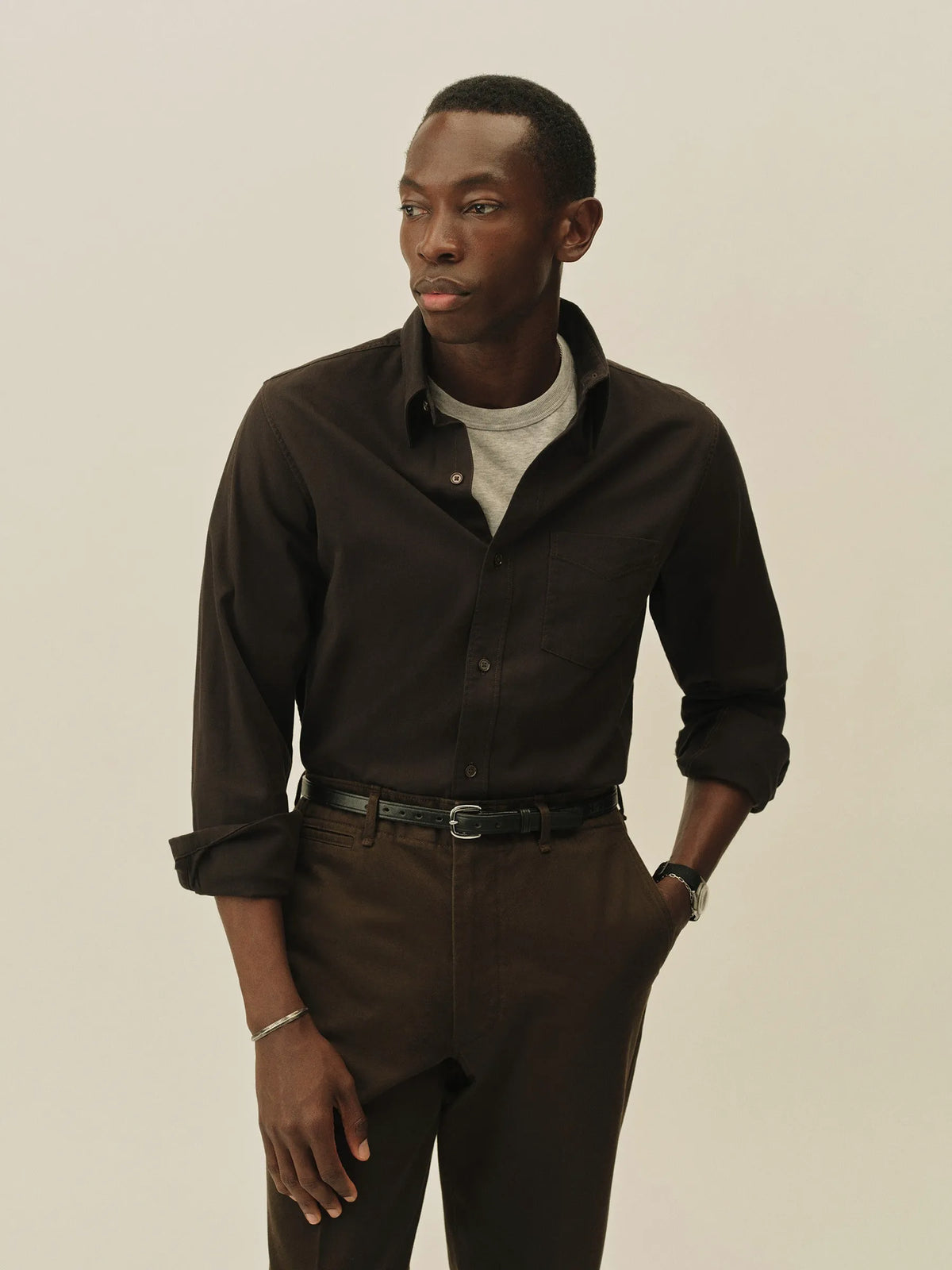 Ironwood Draped Twill One Pocket Shirt