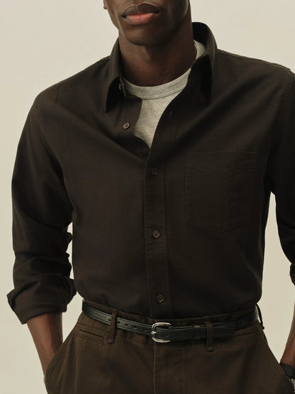Ironwood Draped Twill One Pocket Shirt