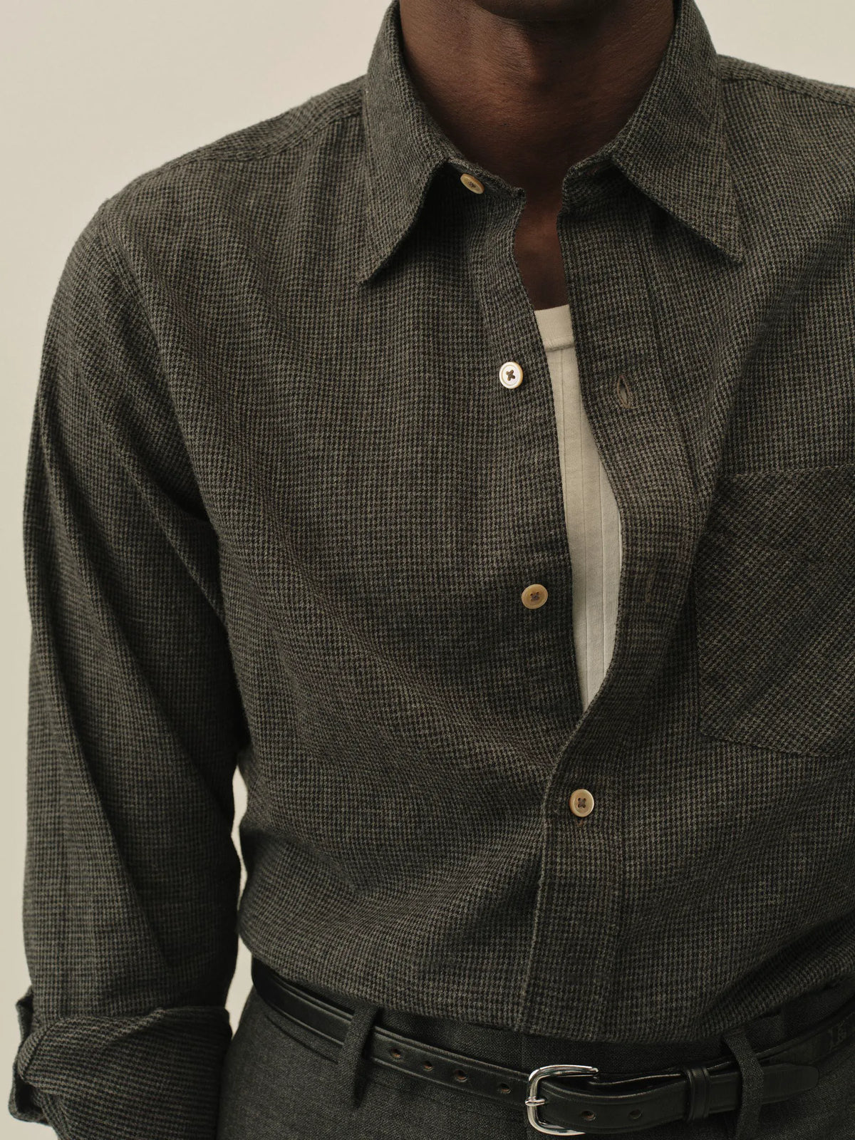 Charcoal Chainmail Check Pacific Twill Flannel Bd Shirt
