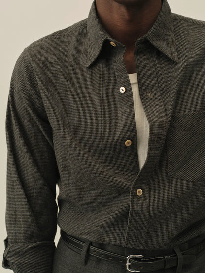 Charcoal Chainmail Check Pacific Twill Flannel Bd Shirt
