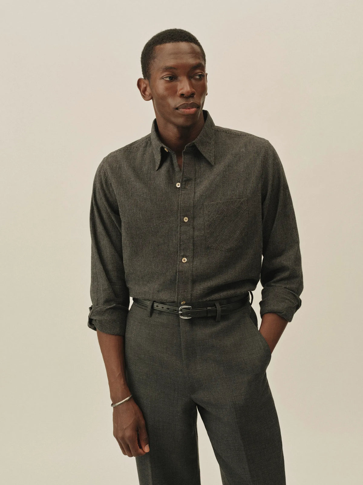 Charcoal Chainmail Check Pacific Twill Flannel Bd Shirt