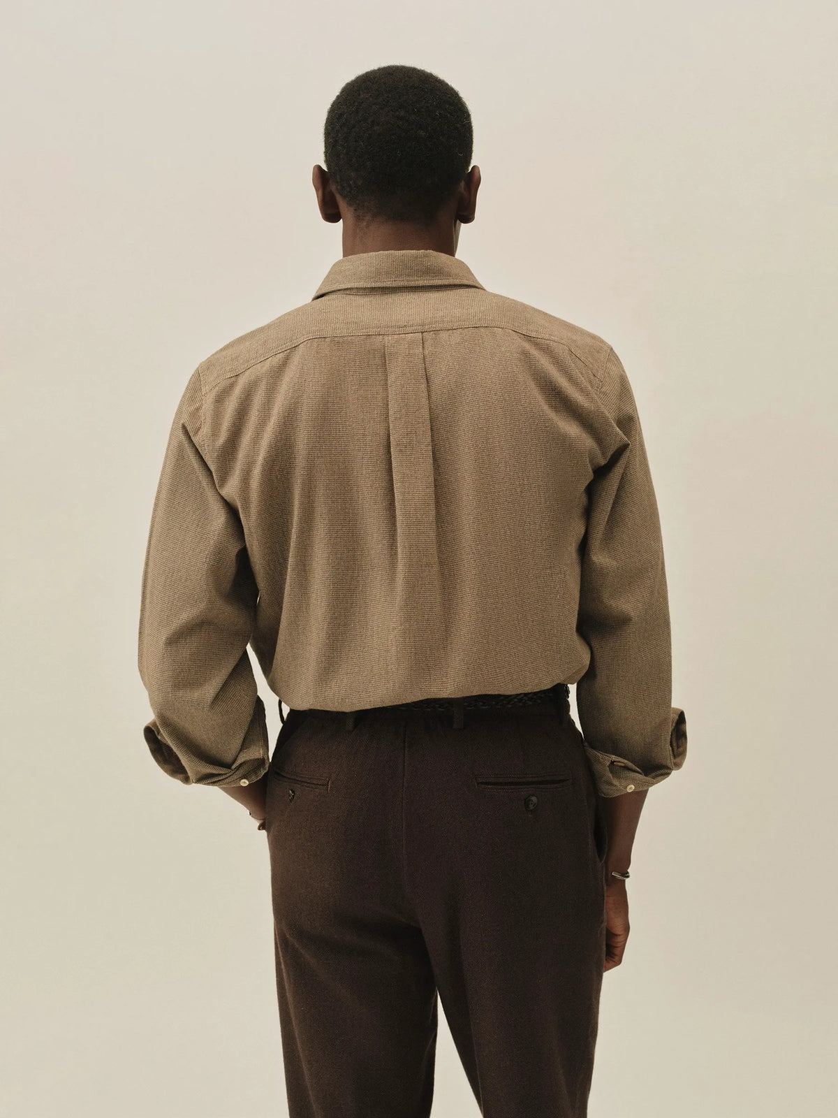 Cedar Houndstooth Pacific Twill Flannel One Pocket Shirt
