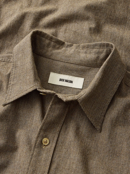 Cedar Houndstooth Pacific Twill Flannel One Pocket Shirt