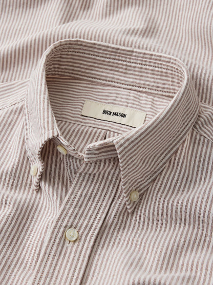 Dark Brick Brook Stripe Big Oxford