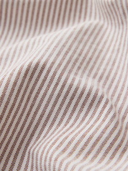 Dark Brick Brook Stripe Big Oxford