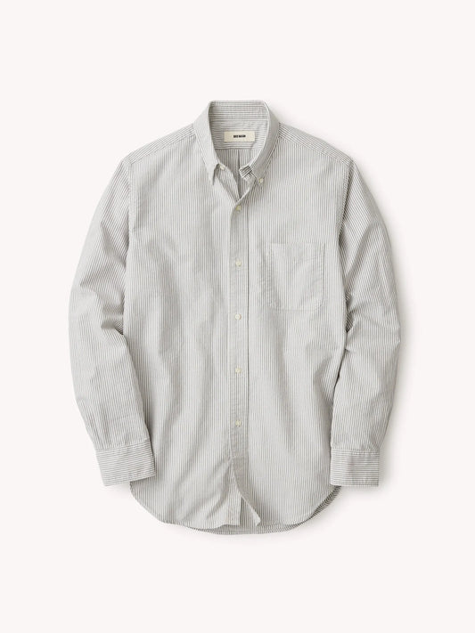 Olive/White Brook Stripe Big Oxford