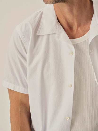 White Sodapop Seersucker Camp Shirt