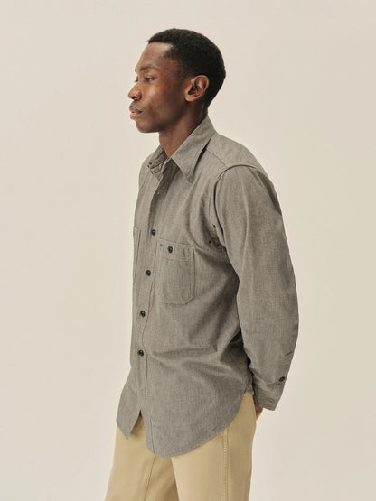 Oatmeal Jaspe Big Yank X Buck Mason 2-Pocket Ventilated Work Shirt