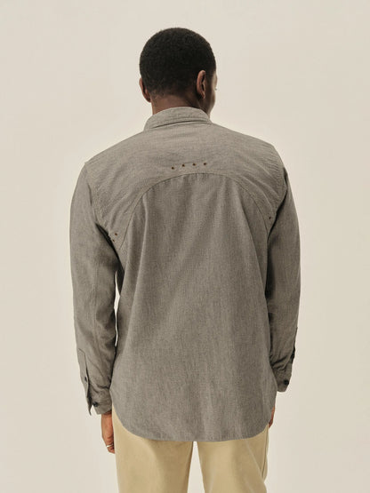 Oatmeal Jaspe Big Yank X Buck Mason 2-Pocket Ventilated Work Shirt
