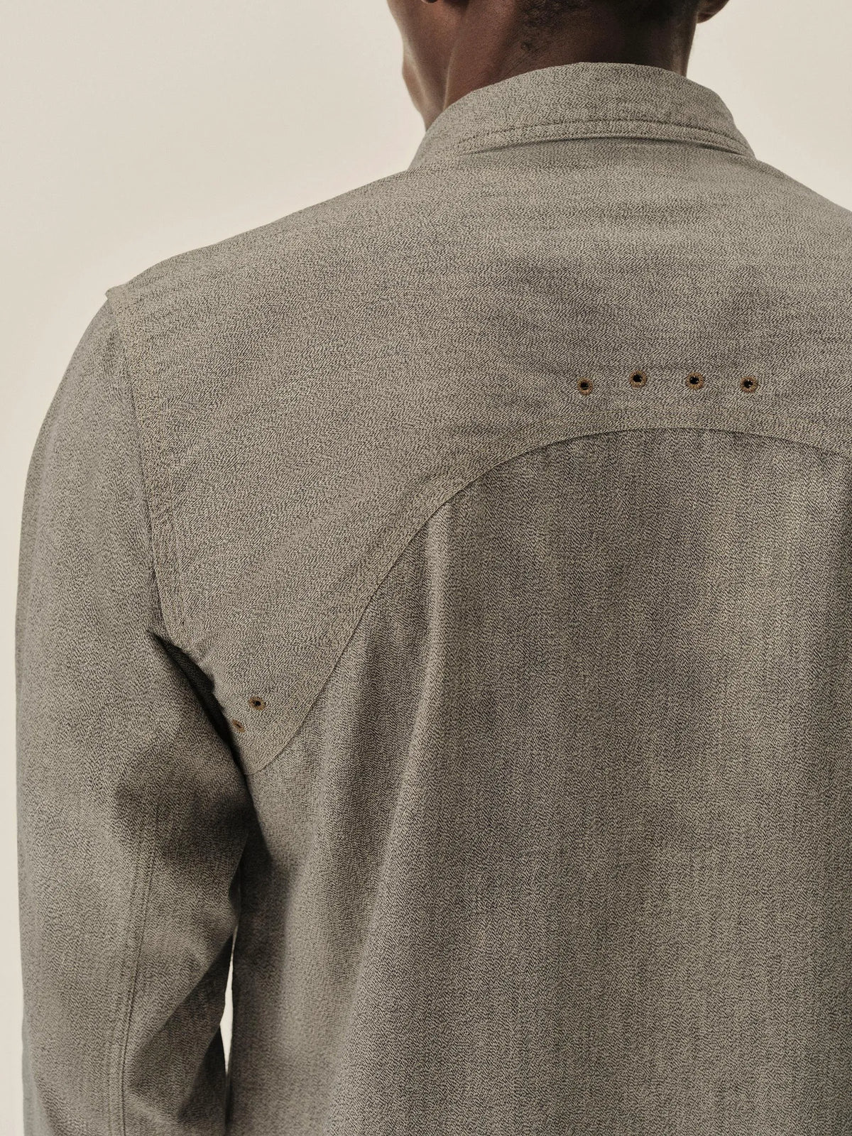 Oatmeal Jaspe Big Yank X Buck Mason 2-Pocket Ventilated Work Shirt