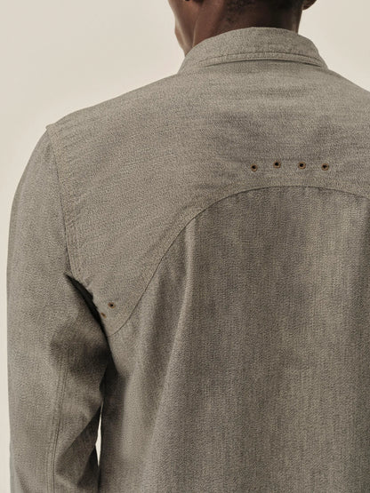 Oatmeal Jaspe Big Yank X Buck Mason 2-Pocket Ventilated Work Shirt
