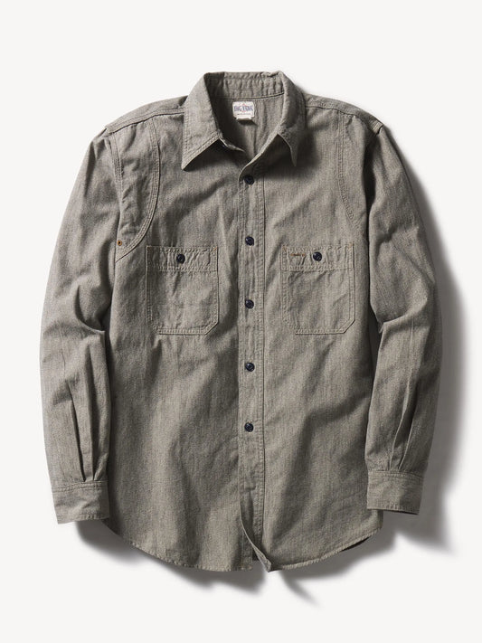 Oatmeal Jaspe Big Yank X Buck Mason 2-Pocket Ventilated Work Shirt