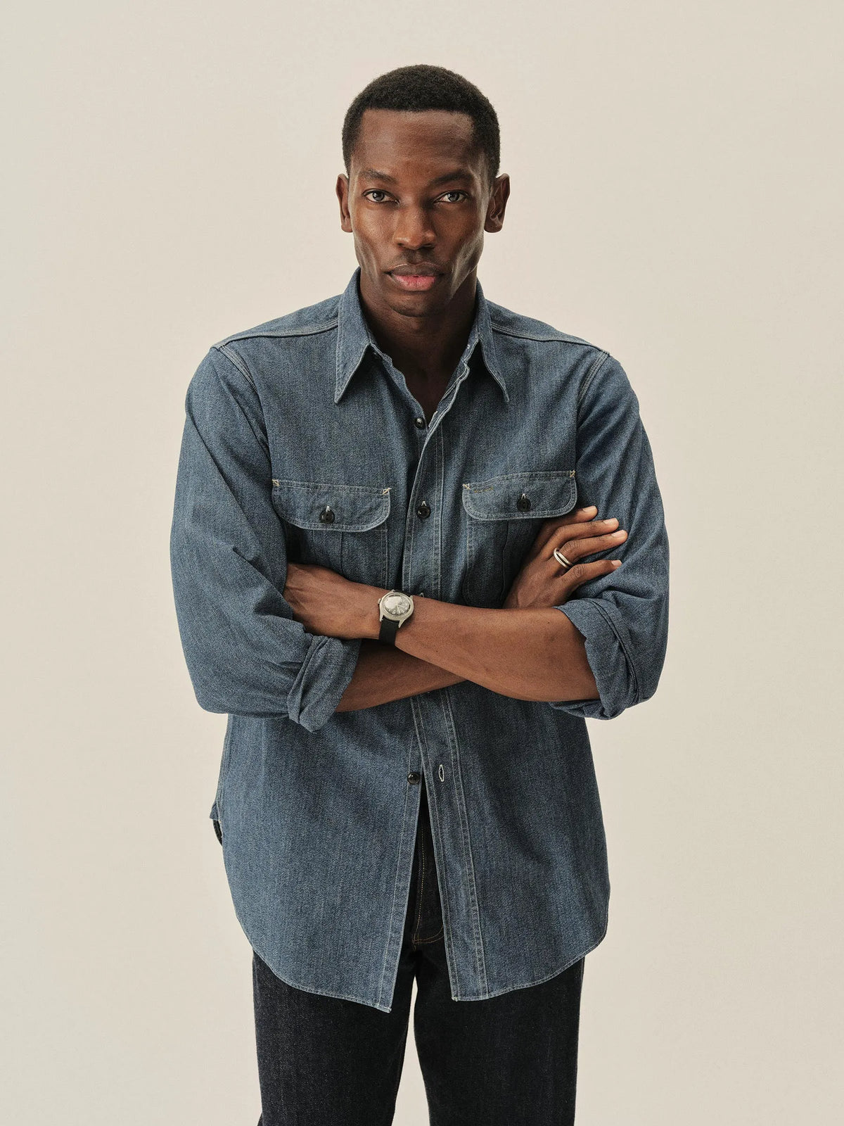 Blue Jaspe Big Yank X Buck Mason Classic Work Shirt