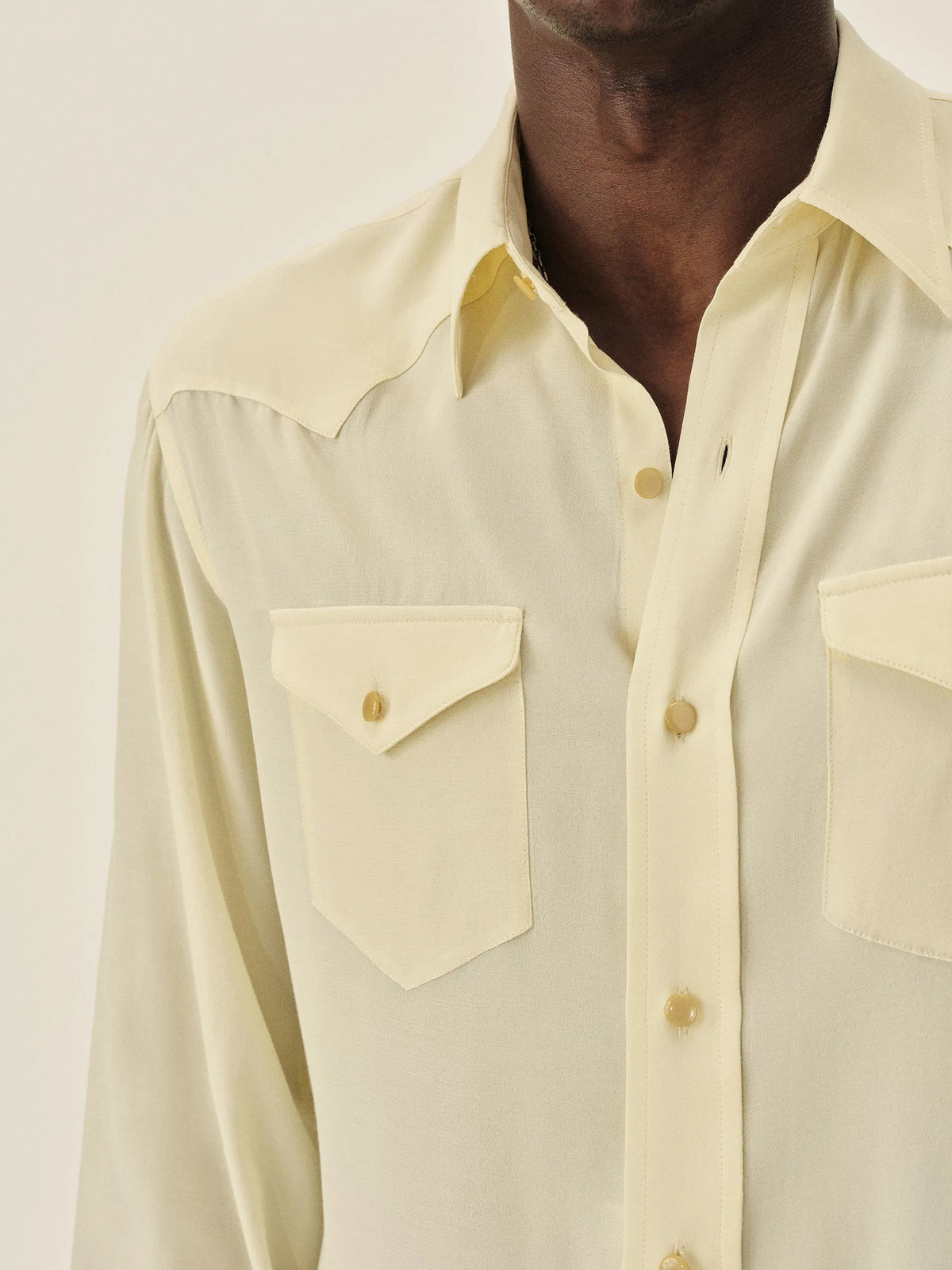 Vintage Yellow Sunset Rayon Western Shirt