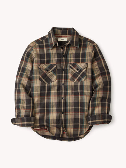 Catfisher Plaid Brawny Flannel Work Shirt