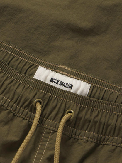 Olive Drab 5.5" Diver Cloth Swim Short